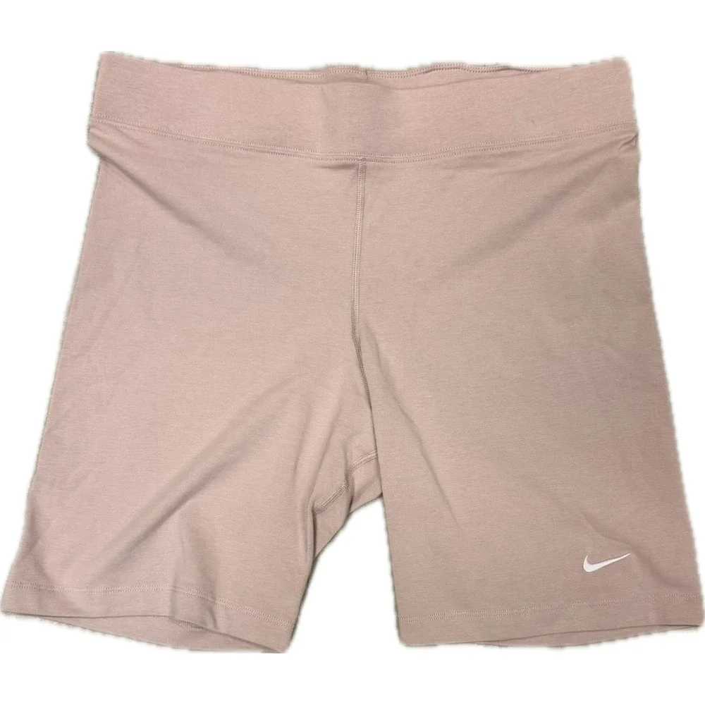 Nike Sportswear Essential Bike Shorts Mauve Pink Womens 1X High Rise CZ8526-645